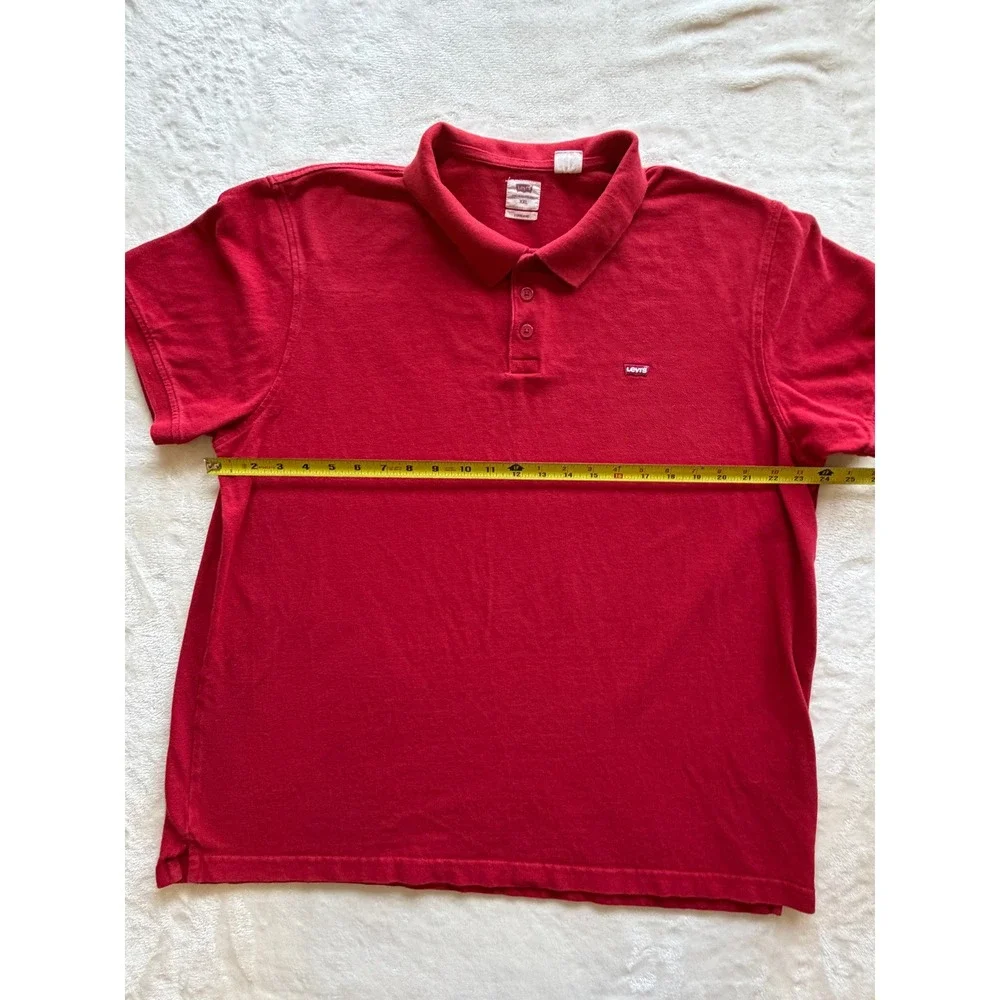 Levi's‎ Red Short Sleeve Standard Pique Polo Shirt Mens XXL Good